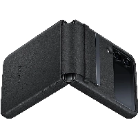 Samsung Galaxy Z Flip 4 Flap Leather Cover, Black, черный 