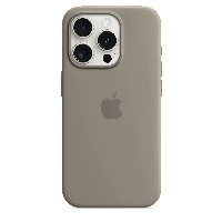 Apple iPhone 15 Pro Silicone Case с MagSafe, Clay, серый