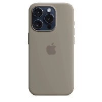 Apple iPhone 15 Pro Silicone Case с MagSafe, Clay, серый