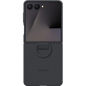 Чехол Samsung Galaxy Flip 7 Silicone Case Ring, Black, черный