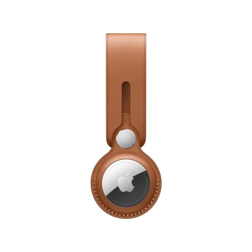 Брелок для Apple AirTag Leather Loop, Saddle Brown