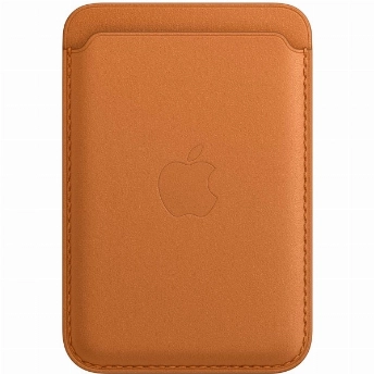 Кардхолдер Apple iPhone Leather Wallet Golden Brown (MM0Q3)