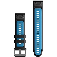 Ремешок Garmin QuickFit Band, 22 мм, Black/Blue Silicone