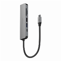 Адаптер EnergEA AluHUB HD3 6-in-1 USB-C 60W, серый