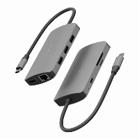 Адаптер EnergEA AluHUB HD Pro2 8-in-1 USB-C 100W, серый
