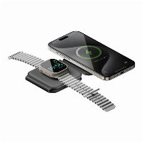 Беспроводное зарядное устройство EnergEA Bazic GoMag Trio Plus 15W, Gray, серый