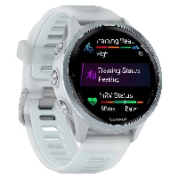 Умные часы Garmin Forerunner 570, 42 мм, Cloud Blue Aluminium with Translucent Whitestone Band
