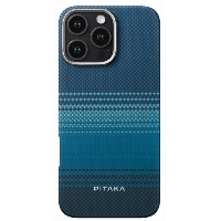 Чехол 16 Pro Pitaka Tactile Woven case, Moonrise, синий