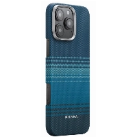 Чехол 16 Pro Pitaka Tactile Woven case, Moonrise, синий