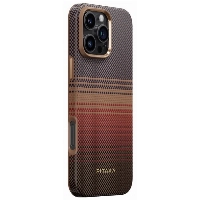 Чехол 16 Pro Max Pitaka Military-Grade Protective Case, Sunset, коричневый