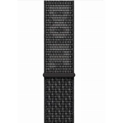 Ремешок Apple Nike Sport Loop, 45 мм, Black/Summit White, черный/белый