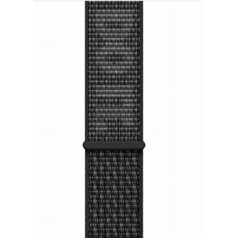 Ремешок Apple Nike Sport Loop, 45 мм, Black/Summit White, черный/белый