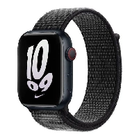 Ремешок Apple Nike Sport Loop, 45 мм, Black/Summit White, черный/белый