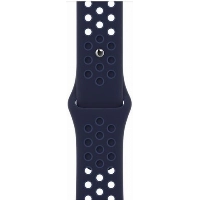 Ремешок Apple Nike Sport Band, 45 мм, Midnight Navy/Mystic Navy, синий