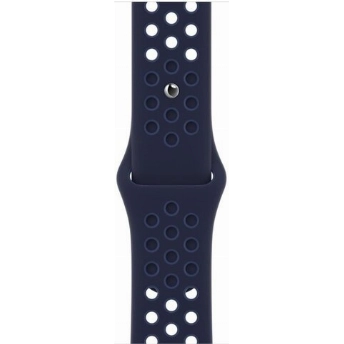 Ремешок Apple Nike Sport Band, 45 мм, Midnight Navy/Mystic Navy, синий