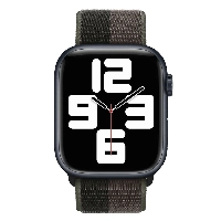 Ремешок Apple Sport Loop, 45 мм, Tornado/Gray, черный/серый