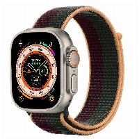Ремешок Apple Sport Loop, 45 мм, Dark Cherry/Forest Green, красный/зеленый
