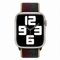 Ремешок Apple Sport Loop, 45 мм, Dark Cherry/Forest Green, красный/зеленый