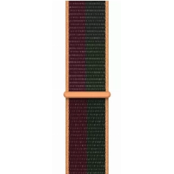 Ремешок Apple Sport Loop, 45 мм, Dark Cherry/Forest Green, красный/зеленый