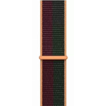 Ремешок Apple Sport Loop, 45 мм, Dark Cherry/Forest Green, красный/зеленый