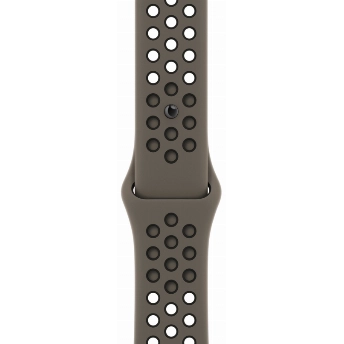 Ремешок Apple Nike Sport Band, 45 мм, Olive Grey/Black, оливковый/черный