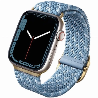Ремешок Uniq Aspen DE Strap Braided для Apple Watch 41/40/38 мм, Blue, синий