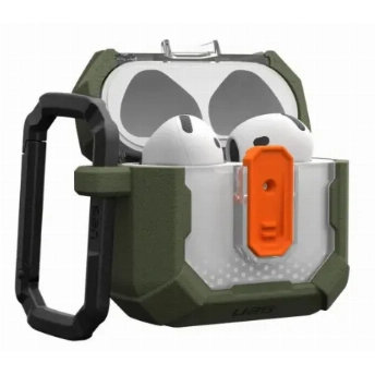 Чехол Urban Armor Gear (UAG) Plasma Case для AirPods 4, Olive Drab, оливковый