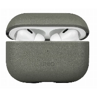 Чехол Uniq Terra Genuine Leather для AirPods Pro 2, Lichen Green, зеленый 