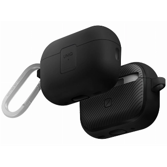 Чехол Uniq Clyde для Airpods Pro 2, Charcoal/Dark Grey, черный/серый