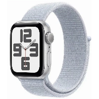 Умные часы Apple Watch Series SE Gen 2 (2024), 40 мм, Silver Aluminium Case with Blue Cloud Sport Loop, Серебристый/Голубое облако