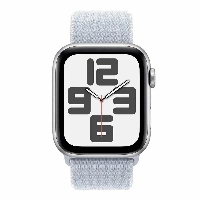 Умные часы Apple Watch Series SE Gen 2 (2024), 40 мм, Silver Aluminium Case with Blue Cloud Sport Loop, Серебристый/Голубое облако