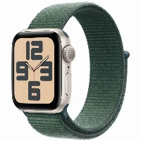 Умные часы Apple Watch Series SE Gen 2 (2024), 40 мм, Starlight Aluminium Case with Lake Green Sport Loop, Сияющая звезда/Зеленый