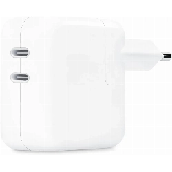 Адаптер питания Apple USB-C Power Adapter, Dual USB-C Port, 35Вт, MW2К3, White, белый