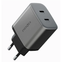 Сетевое зарядное устройство EnergEA AmpCharge GaN45 2C, PD, PPS, QC3.0, 45W, Gunmetal, металлический