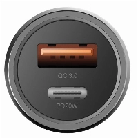 Автомобильное зарядное устройство EnergEa AluDrive PD20 Plus, USB-C + USB-A, 38 Вт, Gunmetal, металлический