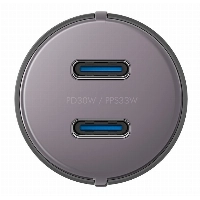 Автомобильное зарядное устройство EnergEa AluDrive D60, USB-C + USB-С, 66 Вт, Gunmetal, металлический