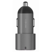 Автомобильное зарядное устройство EnergEa AluDrive D60, USB-C + USB-С, 66 Вт, Gunmetal, металлический