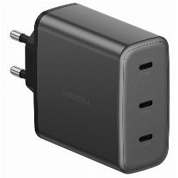 Сетевое зарядное устройство EnergEA AmpCharge GaN100 3C, PD, PPS, QC3.0, 100W, Gunmetal, металлический