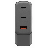 Сетевое зарядное устройство EnergEA AmpCharge GaN100 2C1A, PD, PPS, QC3.0, 100W, Gunmetal, металлический