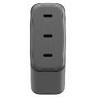 Сетевое зарядное устройство EnergEA AmpCharge GaN100 3C, PD, PPS, QC3.0, 100W, Gunmetal, металлический