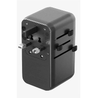 Сетевое зарядное устройство EnergEA TravelWorld Adapter GaN85, 3USBC/1USBA, 85W, Gunmetal, металлический
