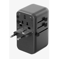 Сетевое зарядное устройство EnergEA TravelWorld Adapter GaN85, 3USBC/1USBA, 85W, Gunmetal, металлический