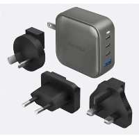Сетевое зарядное устройство EnergEA Travelworld GaN100 3C1A, PD, PPS, QC3.0, 100W, Gunmetal, металлический
