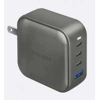 Сетевое зарядное устройство EnergEA Travelworld GaN100 3C1A, PD, PPS, QC3.0, 100W, Gunmetal, металлический