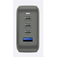 Сетевое зарядное устройство EnergEA Travelworld GaN100 3C1A, PD, PPS, QC3.0, 100W, Gunmetal, металлический