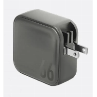 Сетевое зарядное устройство EnergEA TravelWorld GaN66 2C1A, PD, PPS, QC3.0, 66W, Gunmetal, металлический