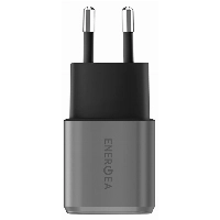 Сетевое зарядное устройство EnergEA AmpCharge GaN20 1C1A , PD, QC3.0, 20W, Gunmetal, металлический