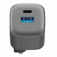 Сетевое зарядное устройство EnergEA AmpCharge GaN35 1C1A , PD, QC3.0, 35W, Gunmetal, металлический