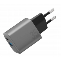 Сетевое зарядное устройство EnergEA AmpCharge GaN35 1C1A , PD, QC3.0, 35W, Gunmetal, металлический