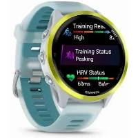 Умные часы Garmin Forerunner 570, 47 мм, Amp Yellow Aluminium with Translucent Whitestone/Turquoise Band